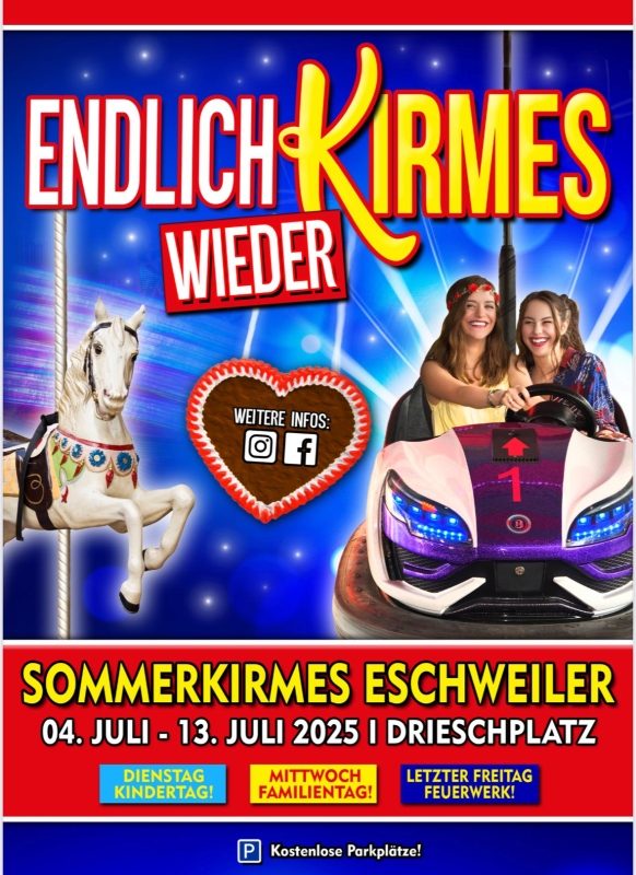 Plakat Eschweiler Sommerkirmes 2025