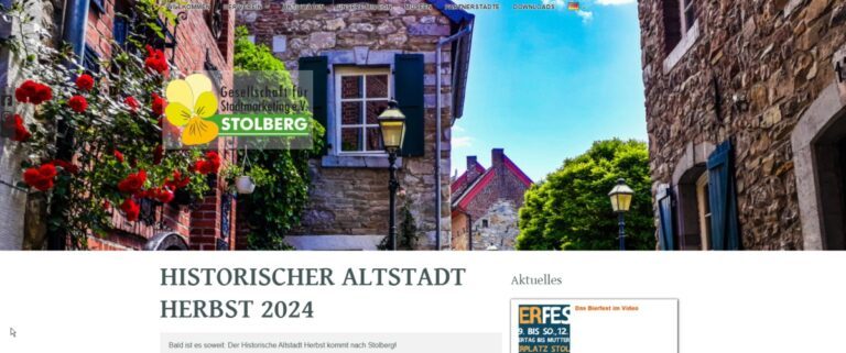 Website zum Historischer Altstadt Herbst Stolberg