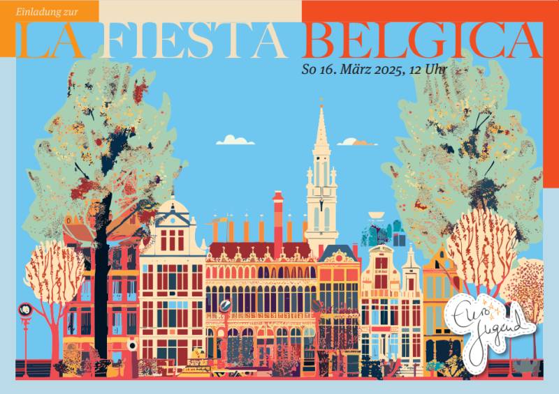 Grafik von belgischer Stadt: La Fiesta Belgica Eurojugend