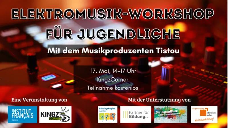 Deutsch-französischer Elektromusik-Workshop für Jugendliche. Grafik: IF Aachen