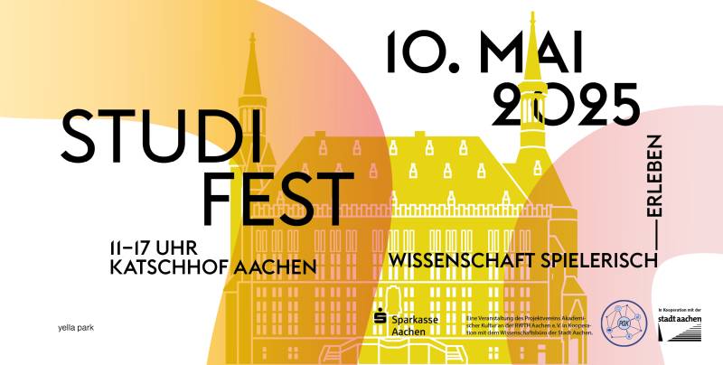 Plakat: Studifest 2025. Grafik: Projektverein Akademischer Kultur an der RWTH Aachen e.V.