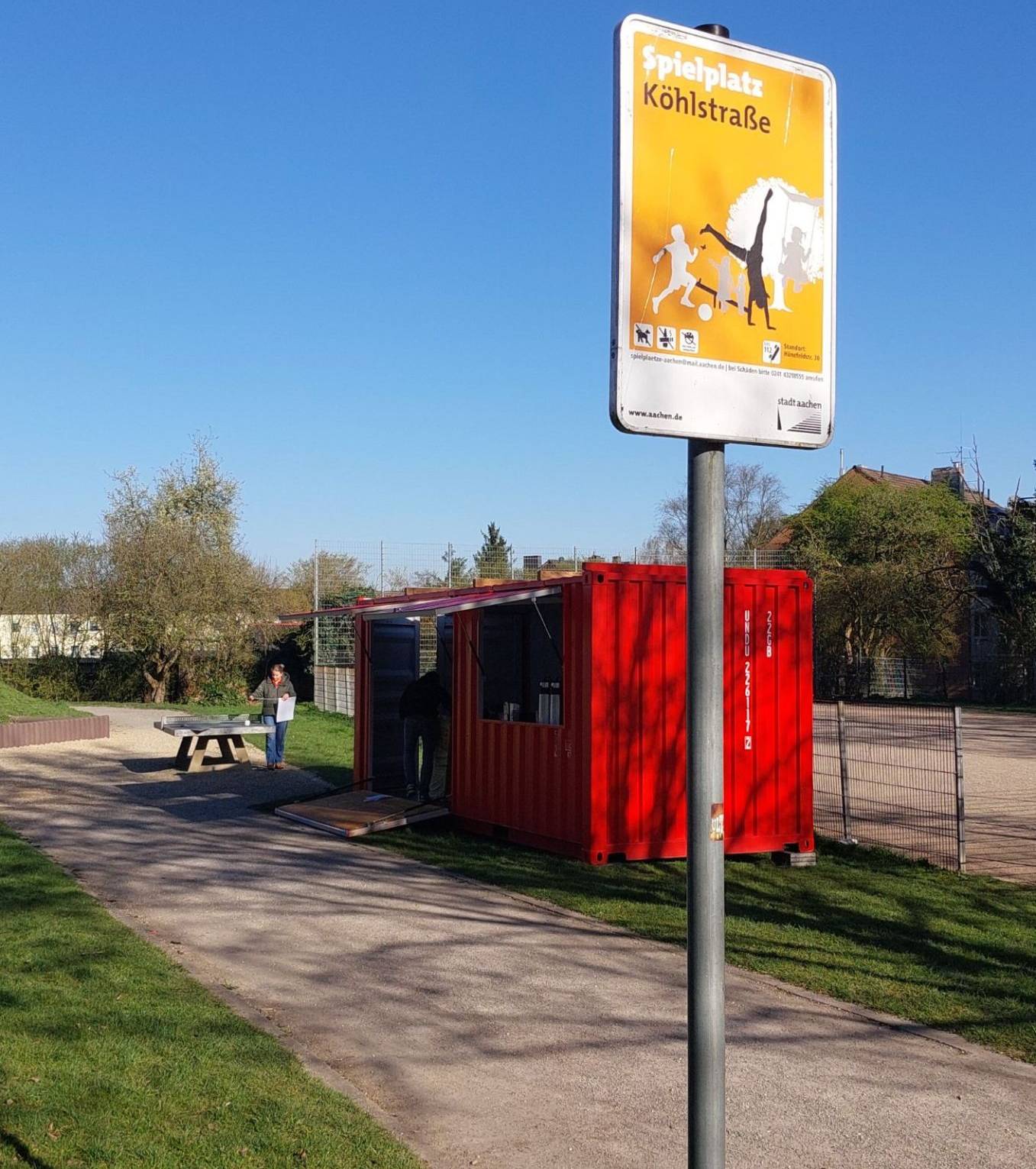 „CuBi“ – Container und Begegnung inklusiv in Forst. Copyright © Lena Bayer/Lebenshilfe Aachen FeD GmbH